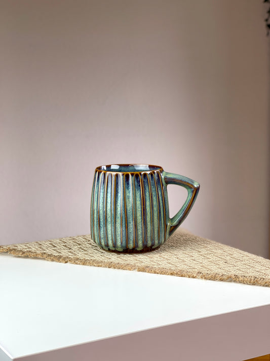 Handmade square mug 350 ml