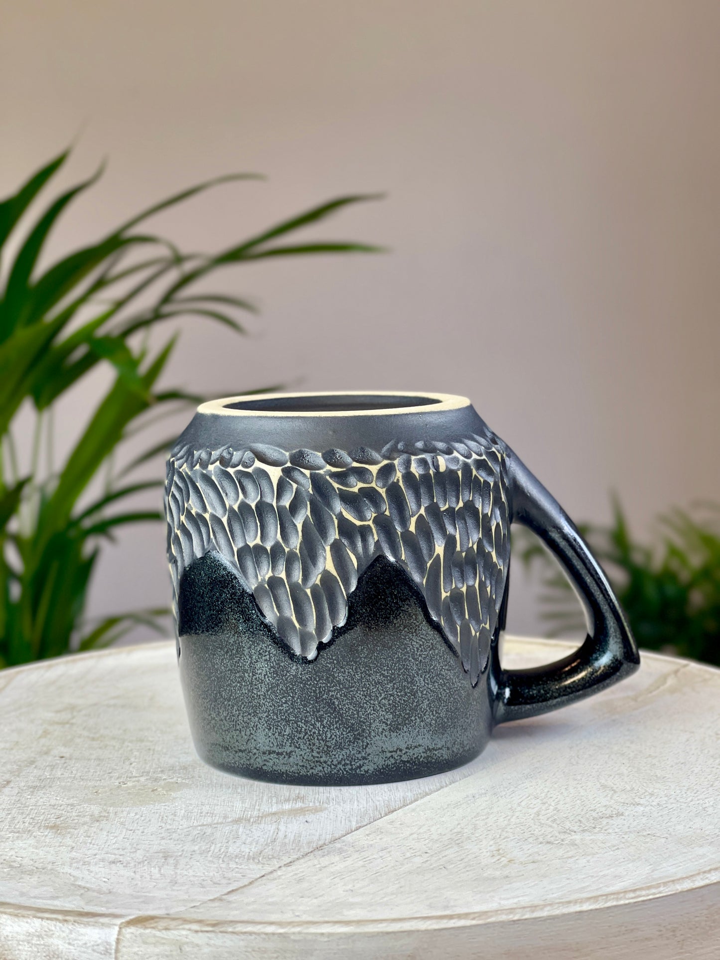 Square glitter mug