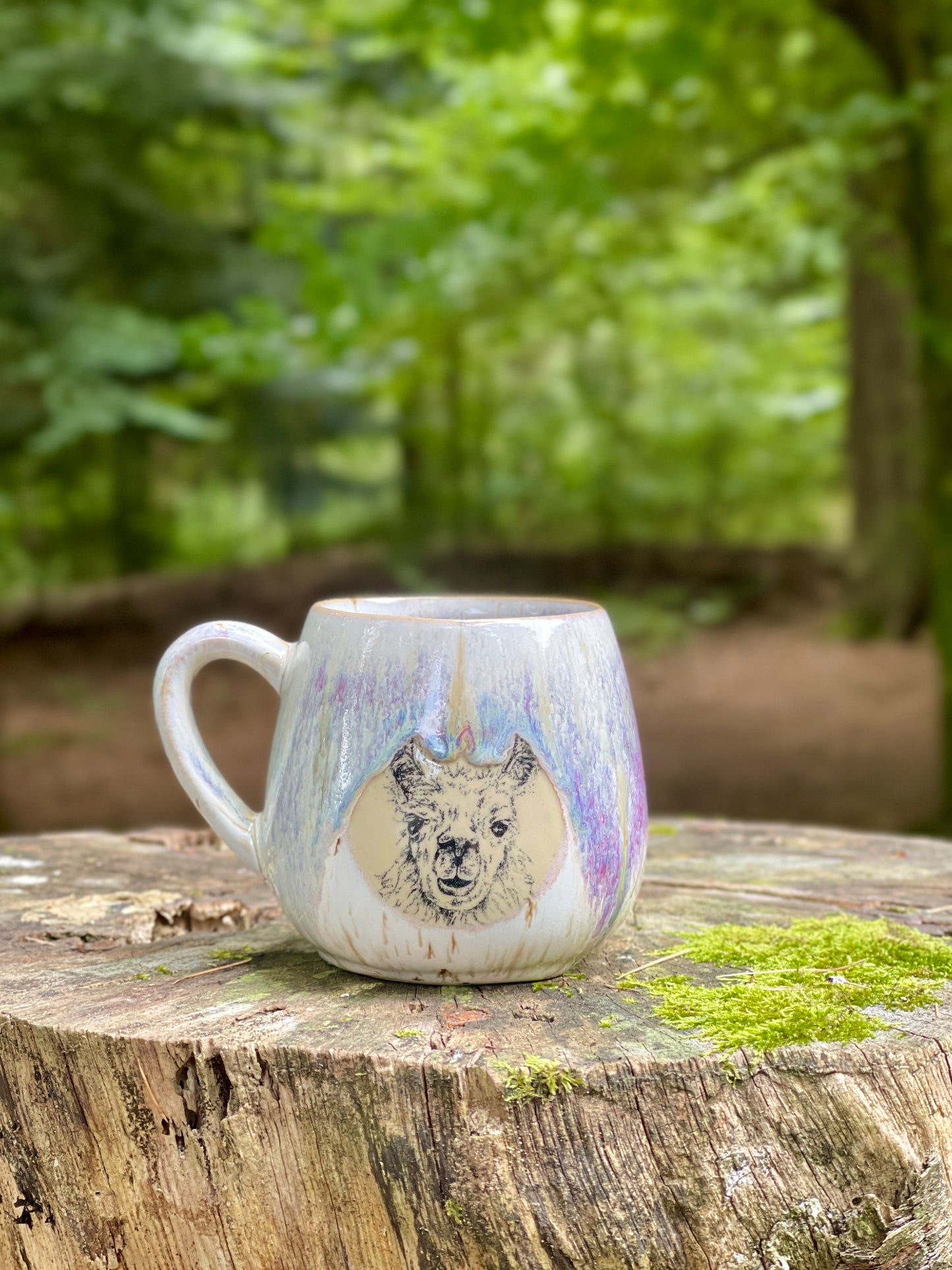 A mug with a llama