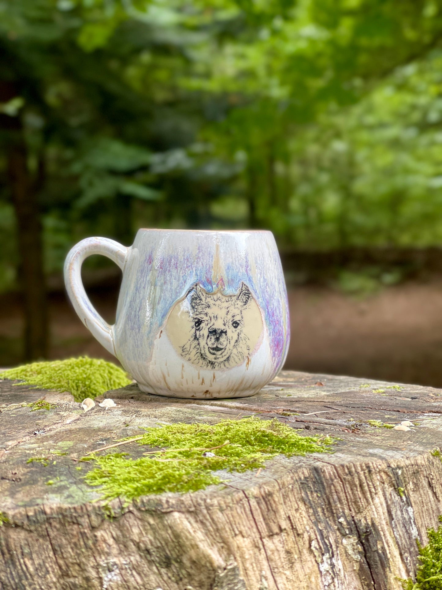 A mug with a llama