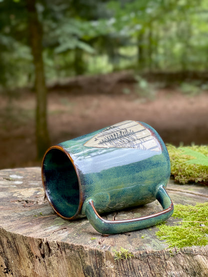 Green forest mug